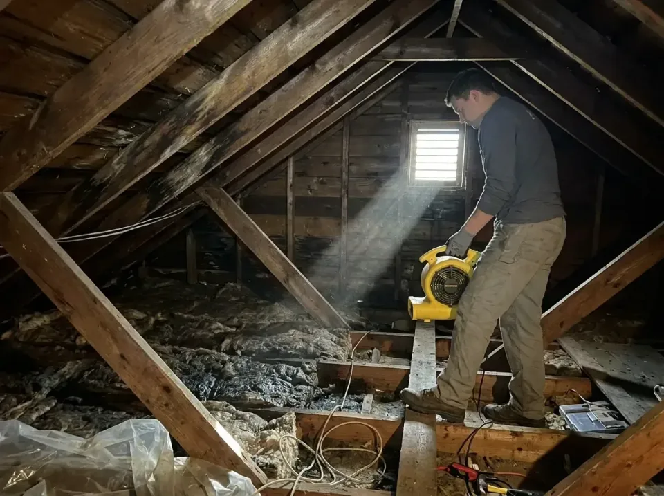 attic-water-damage-drying-proc-007 — frequently asked questions, Emergency Water Extraction & 24/7 Flood Response in Van Bur…